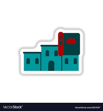 In paper sticker style History vector image