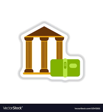 In paper sticker style history vector image