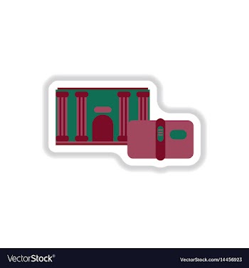 In paper sticker style history vector image