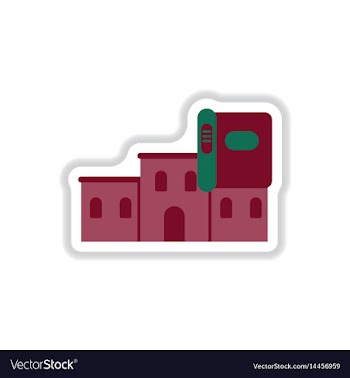 In paper sticker style history vector image