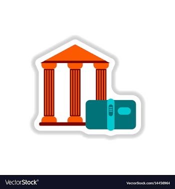 In paper sticker style history vector image