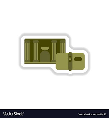In paper sticker style history vector image