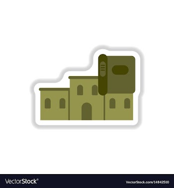 In paper sticker style history vector image