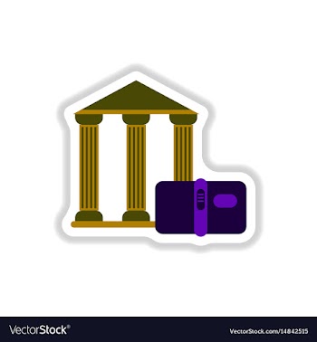 In paper sticker style history vector image