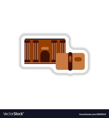 In paper sticker style history vector image