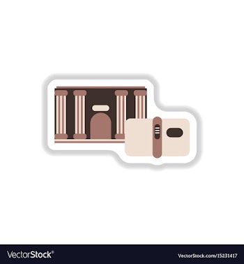 In paper sticker style history vector image