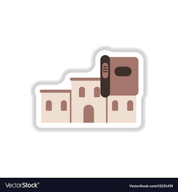 In paper sticker style history vector image