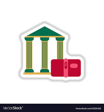 In paper sticker style history vector image