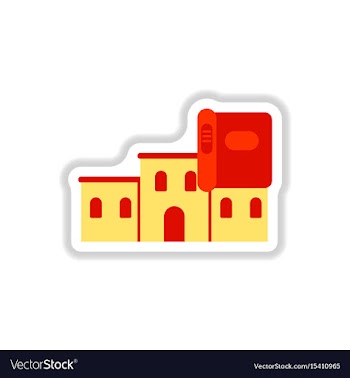 In paper sticker style history vector image