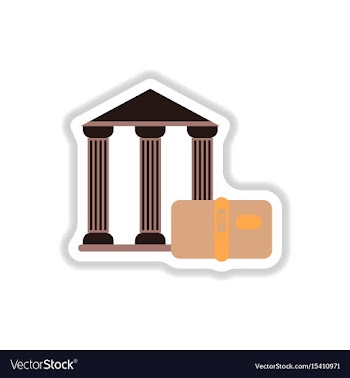 In paper sticker style history vector image