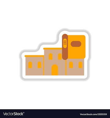 In paper sticker style history vector image
