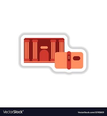 In paper sticker style history vector image