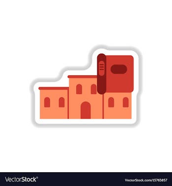 In paper sticker style history vector image