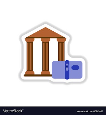 In paper sticker style history vector image