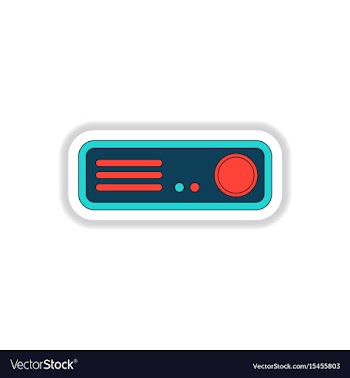 In paper sticker style home vector image