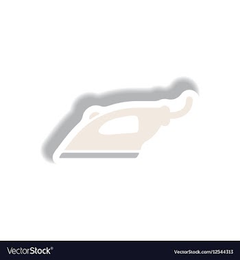 In paper sticker style iron vector image