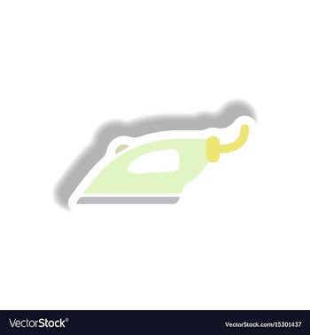 In paper sticker style iron vector image