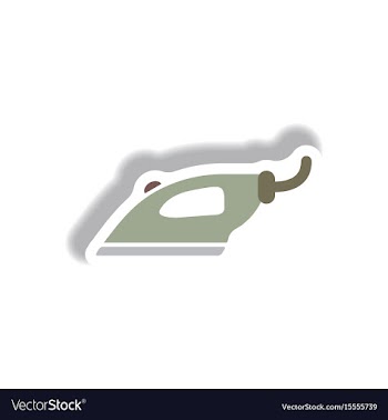 In paper sticker style iron vector image