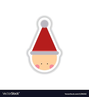 In paper sticker style kid vector image