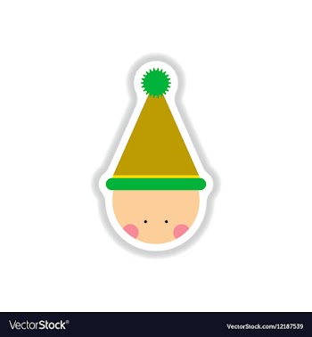 In paper sticker style kid vector image