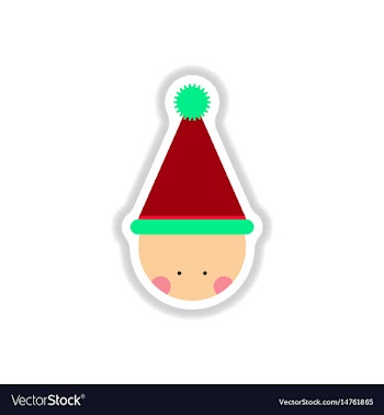 In paper sticker style kid vector image