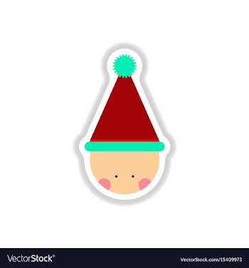 In paper sticker style kid vector image