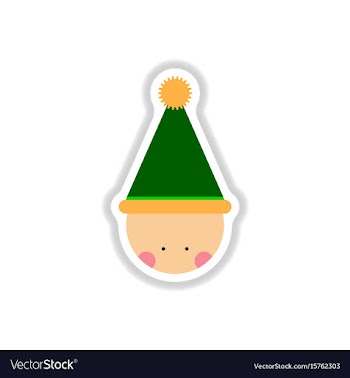In paper sticker style kid vector image