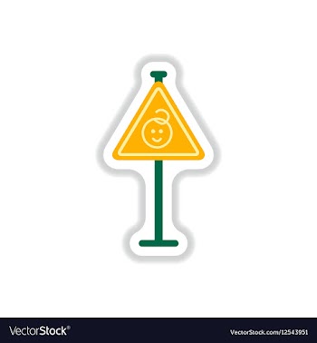 In paper sticker style kids vector image