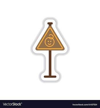 In paper sticker style kids vector image