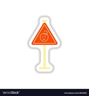 In paper sticker style kids vector image
