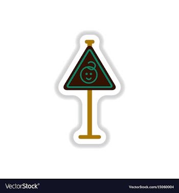 In paper sticker style kids vector image