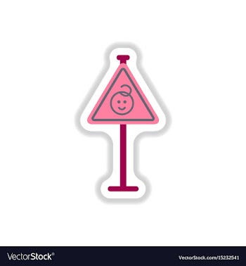 In paper sticker style kids vector image