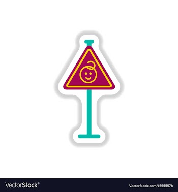 In paper sticker style kids vector image