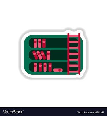 In paper sticker style library vector image