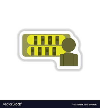 In paper sticker style library vector image