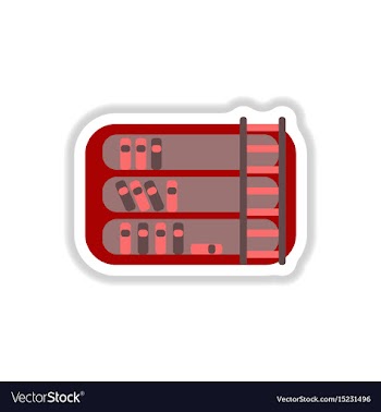 In paper sticker style library vector image