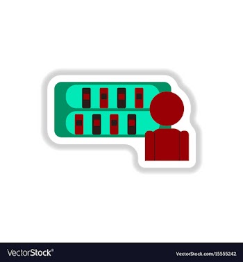 In paper sticker style library vector image