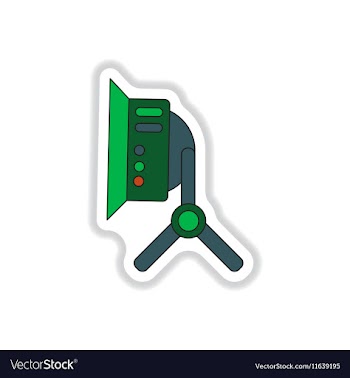 In paper sticker style Light vector image