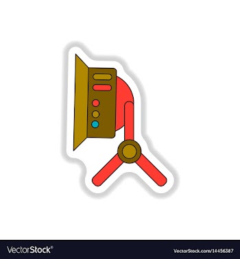 In paper sticker style light vector image