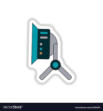 In paper sticker style light vector image