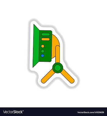 In paper sticker style light vector image