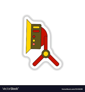 In paper sticker style light vector image