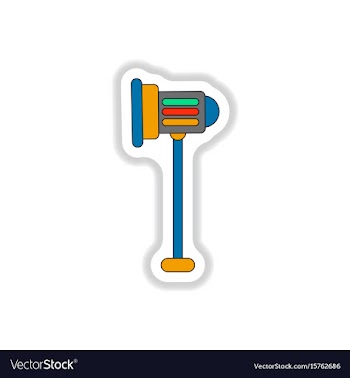 In paper sticker style light vector image