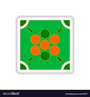 In paper sticker style ludo vector image