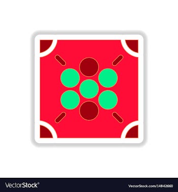 In paper sticker style ludo vector image