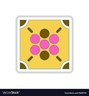 In paper sticker style ludo vector image