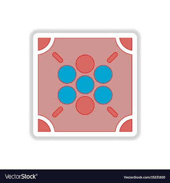 In paper sticker style ludo vector image