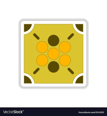 In paper sticker style ludo vector image