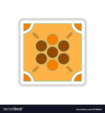 In paper sticker style ludo vector image