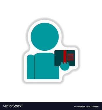 In paper sticker style man vector image